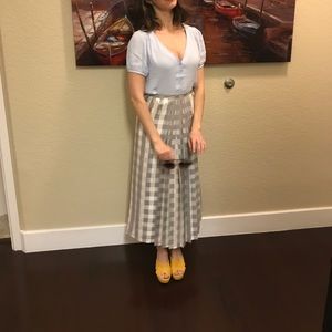 Vintage Silk Midi Skirt
